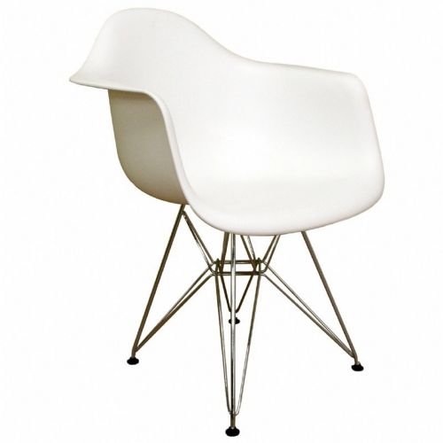 Dario White Resin Plastic Accent Chair BX-DC-622C-WHITE