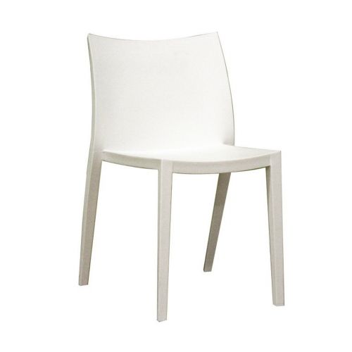 Odele White Plastic Modern Outdoor Dining Chair BX-DR82138