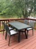 Customer Photo #1 - Sunrise Resin Rectangle Outdoor Dining Table 55 inch Cafe Latte ISP182-TEA