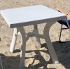 Customer Photo #1 - Viva Resin Square Outdoor Dining Table 31 inch White ISP168-WHI