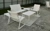 Customer Photo #1 - Sky Rectangle Resin Outdoor Coffee Table White ISP104-WHI