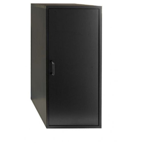 Organize it All 2 Section Double Storage Cube with Door Black 84622