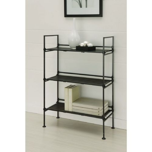 Organize it All Resin 3 Tier Shelf Espresso 97203 CozyDays
