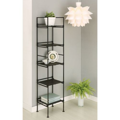 Organize it All Resin 5 Tier Square Shelf Espresso 97215 CozyDays