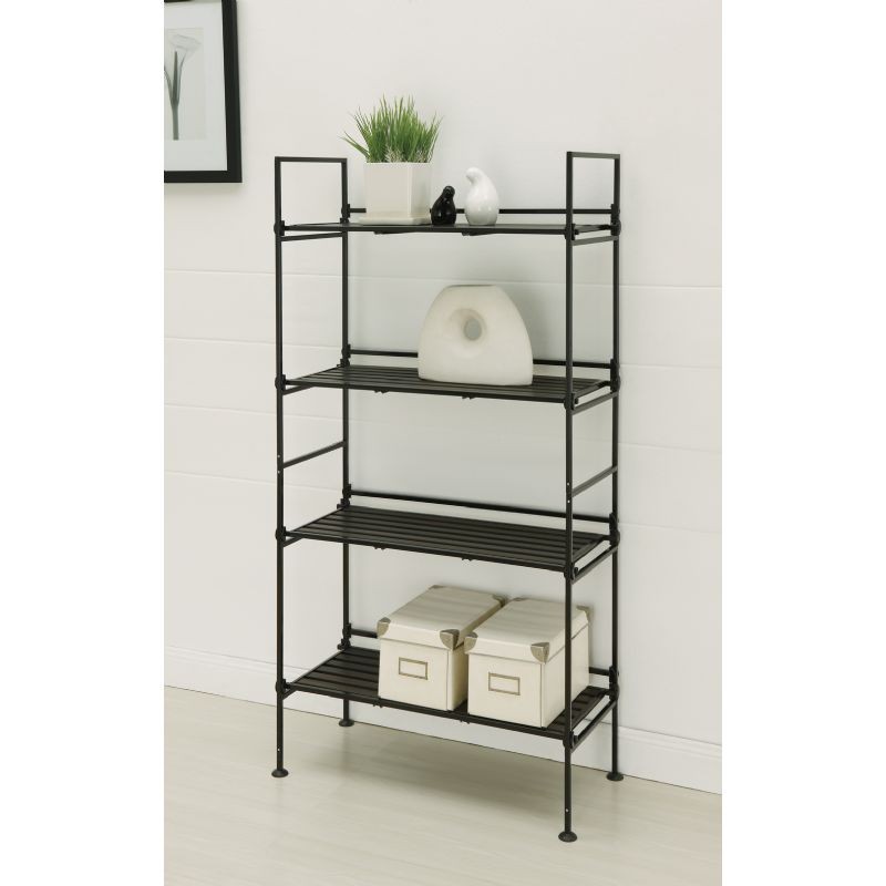 Organize it All Resin 4 Tier Shelf Espresso 97204 CozyDays