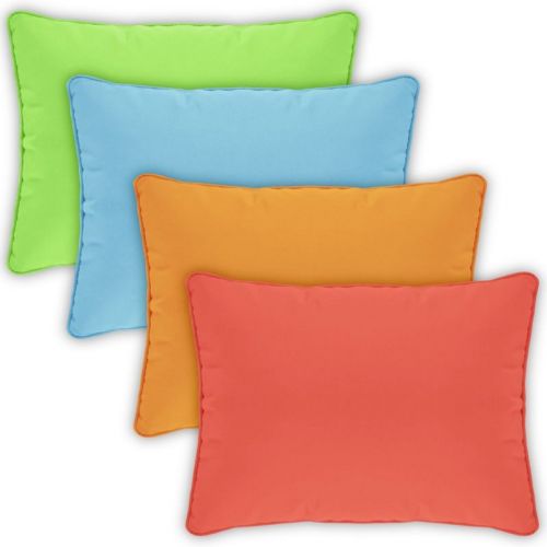 Pillow Cover Rectangle Zippered Welted 22x14 Solids CPC2214P