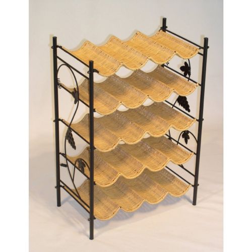 4D Concepts Wicker Wine Rack - Wicker / Metal 4DC-263015