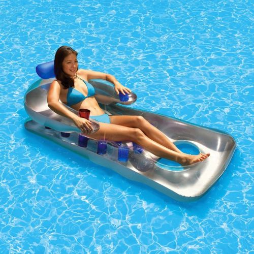 Inflatable French Classic Pool Lounger Blue PM85660-BLUE