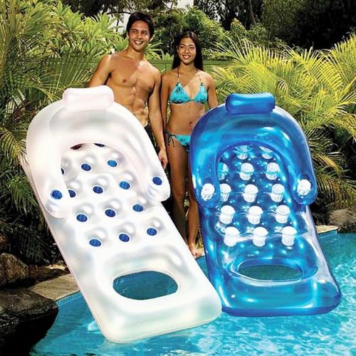 Inflatable French Pearl Pool Lounger PM85661-WHITE