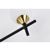 Aeneas 17" 3-Light Indoor Matte Black and Brass Finish Wall Sconce 3003-3W #7
