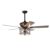 Dillon 52" 3-Light Indoor Brown Faux Wood Grain Finish Ceiling Fan CFL-8496REMO-BR #3