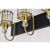 Gambit 22" 3-Light Indoor Matte Black and Brass Finish Wall Sconce 3001-3W #8