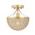 Laverna 9.4" 1-Light Indoor Satin Gold Finish Semi-Flush Mount Ceiling Light 6001-1SF #3