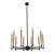 Mizba 29.1" 10-Light Indoor Black and Gold Finish Chandelier WTY771 #3