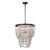 Siona 18" 4-Light Indoor Weathered White and Rustic Black Finish Chandelier PD032-4 #3