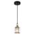 Sree 6" 1-Light Indoor Matte Black and Brass Finish Pendant 3001-1P #3