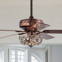 Jasiah 52" 3-Light Indoor Antique Copper Finish Ceiling Fan AY09Y09AC