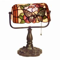 Tiffany Style Banker Butterfly Desk Lamp KS61-MB51