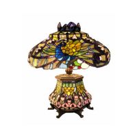 Tiffany Style Peacock Lantern Table Lamp 2954-LSH