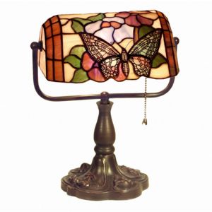 Tiffany Style Banker Butterfly Desk Lamp KS61-MB51