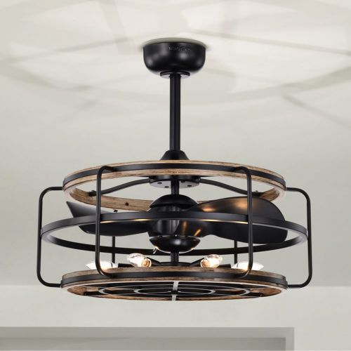 Amable 26" 6-Light Indoor Matte Black Finish Ceiling Fan DW01W41IB