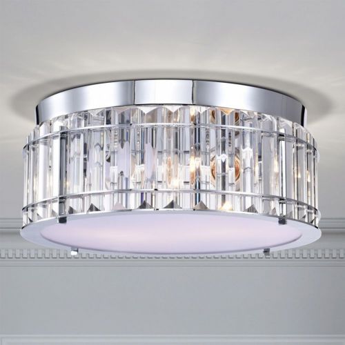 Collena 12" 2-Light Indoor Polished Chrome Finish Flush Mount 3002-2FMC