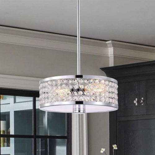 Eudocia 13" 2-Light Indoor Polished Chrome Finish Chandelier 6002-2P