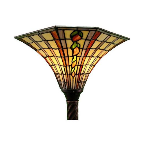 Mission Tiffany Style Golden Amber Torchiere 113-BB75B