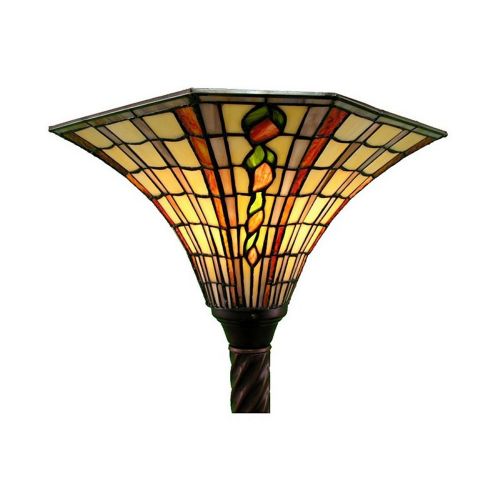 Mission Tiffany-style Golden Amber Torchiere 113-BB75B
