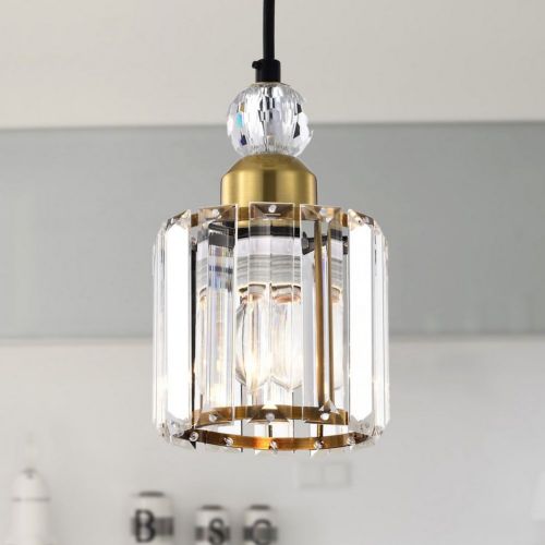 Sree 6" 1-Light Indoor Matte Black and Brass Finish Pendant 3001-1P