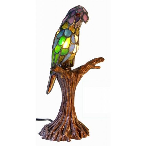 Tiffany Style Parrot Accent Lamp 3268-BB925