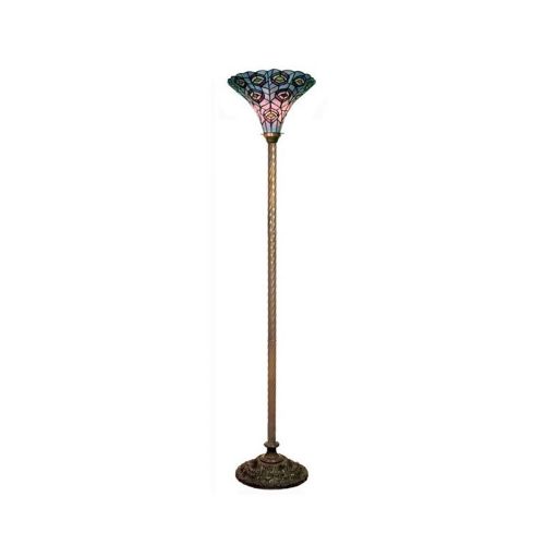 Tiffany Style Peacock Torchiere 1694-BB75B
