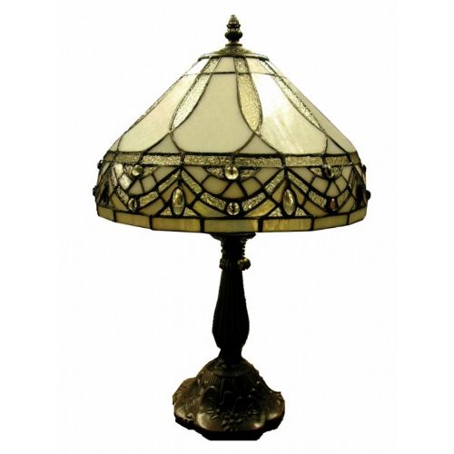 Tiffany Style White Jewels Table Lamp 1150-MB06S-GG