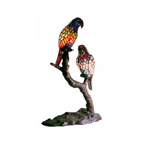 Tiffany-style Exotic Birds Accent Lamp 1600X2-BB449