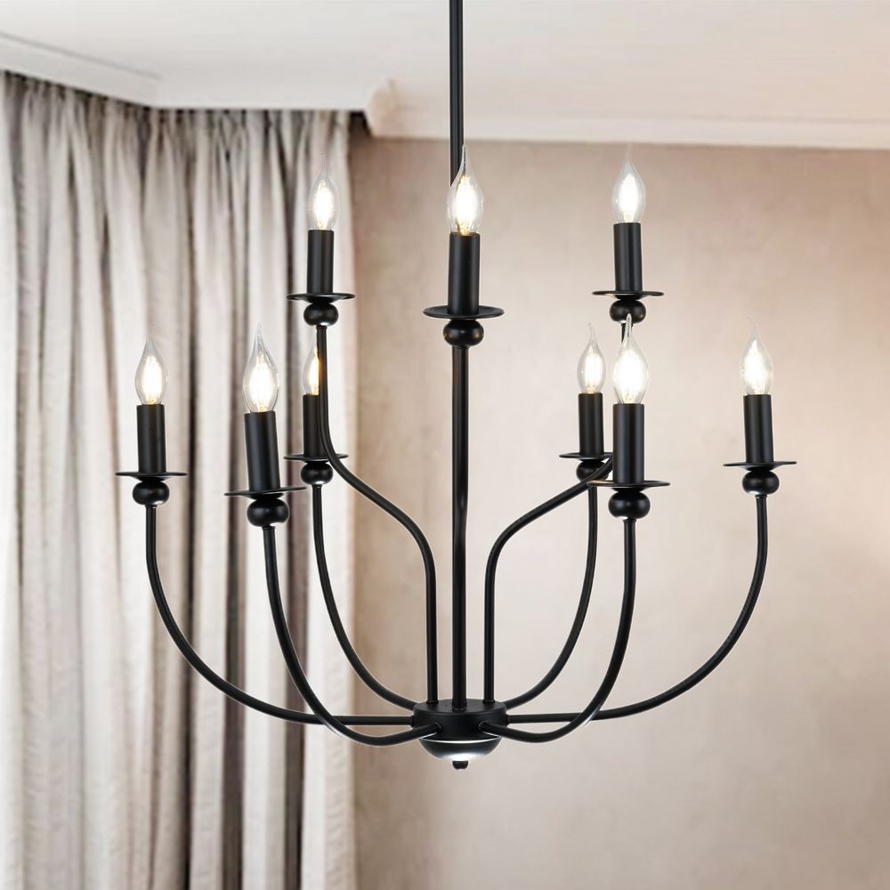 Ayada 6" 9-Light Matte Finish Chandelier