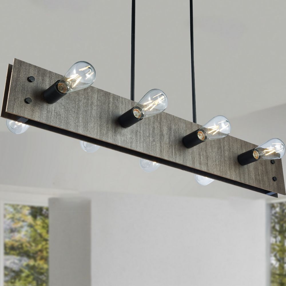 Firone 39 4" 10-Light Steel Finish Chandelier