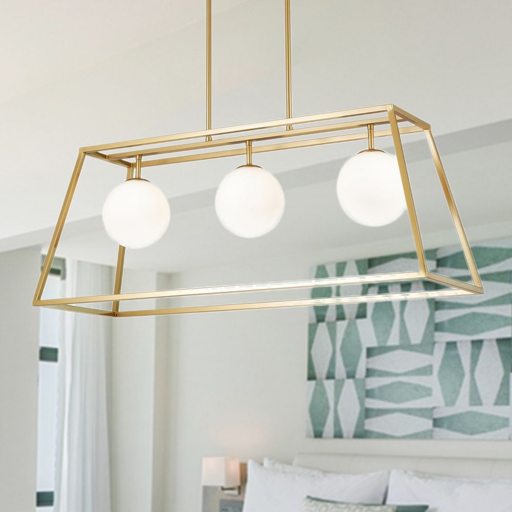 Sansan 35 4" 3-Light Finish Chandelier