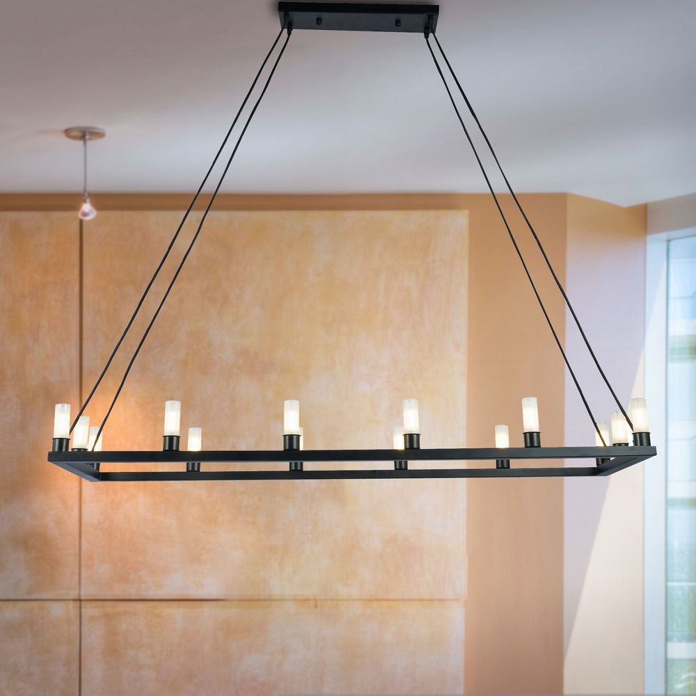 Zinak 47 2" 14-Light Matte Finish Chandelier