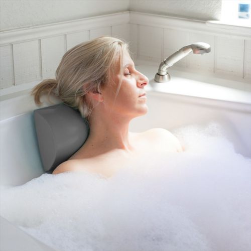 Suction Cup Spa & Bath Pillow - Gray SS85100-10
