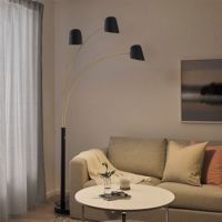 Culver 86" 3 Light Arc Lamp in Matte Black & Weathered Brass 2311589MB