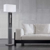 Parallux Floor Lamp 62" Charcoal Gray Brushed Nickel 2011095