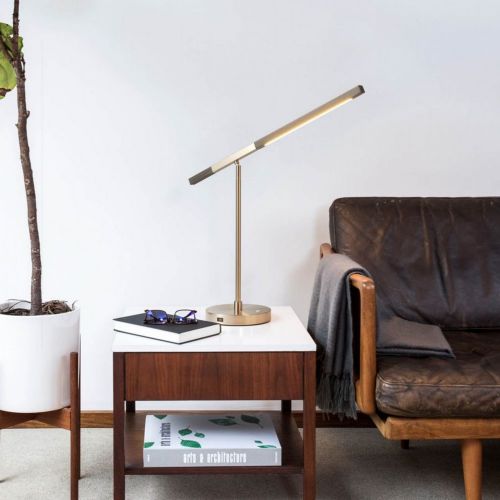 Port 20" Table Lamp in Charcoal Gray and Satin Nickel 1011572CG