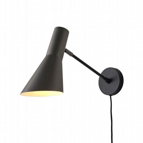 Solana 11" Plug-in Contemporary Sconce in Matte Black with Gunmetal Shade 3011621GM