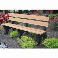Colonial Recycled Plastic Park Bench 6 Feet FF-PB6-COL