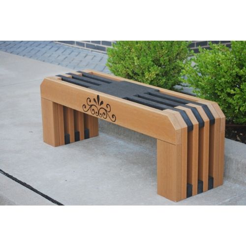 Gateway Recycled Plastic Park Bench 4 Feet FF-PB4-GAT-CED