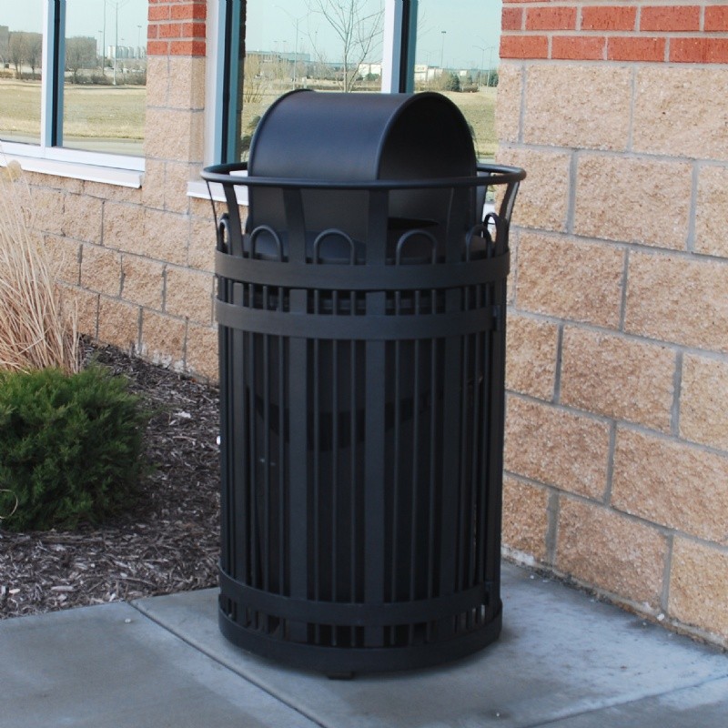 Victoria Structural Steel Trash Receptacle 32 Gal. FFPB32VIC CozyDays