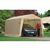 Auto Shelter 1-3/8" 4-Rib Peak Style Frame, Sandstone Cover 10x15x8 Portable Garage 62681 #5