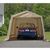 Auto Shelter, 1-3/8" 5-Rib Peak Style Frame, Sandstone Cover 10x20 Portable Garage 62680 #5