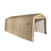 Auto Shelter, 1-3/8" 5-Rib Peak Style Frame, Sandstone Cover 10x20 Portable Garage 62680