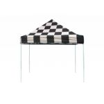 10x10 ST Pop-up Canopy, Checkered Flag Cover, Black Roller Bag 22565